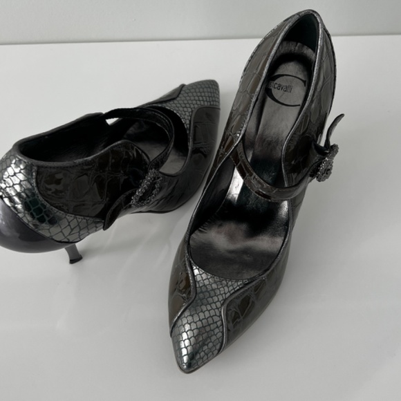 Just Cavalli all leather patern pump shoes - Picture 4 of 8